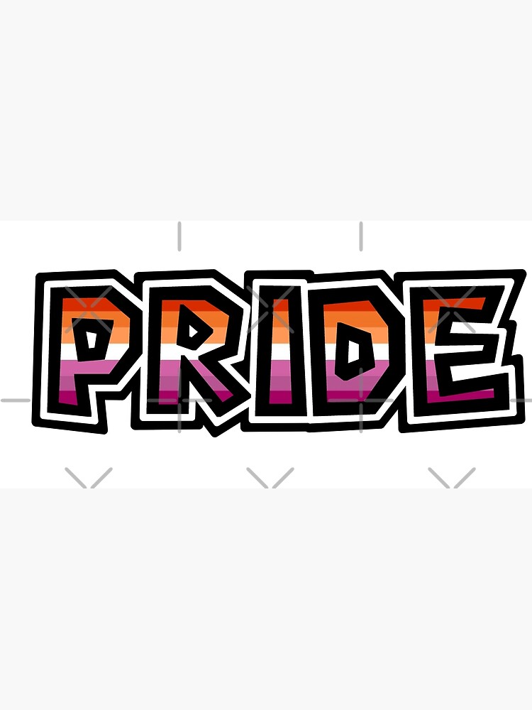 Lesbian Pride Flag Text Design Gay Pride Lgbtq Lesbian Poster