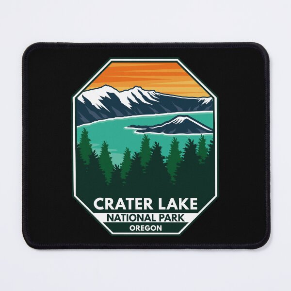 Item preview, Crater Lake National Park Sunset Retro Emblem designed and sold by KrisSidDesigns.