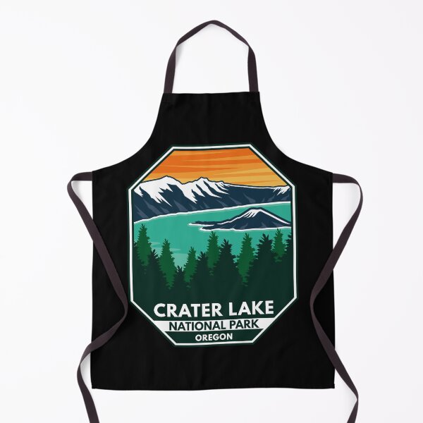 Item preview, Crater Lake National Park Sunset Retro Emblem designed and sold by KrisSidDesigns.