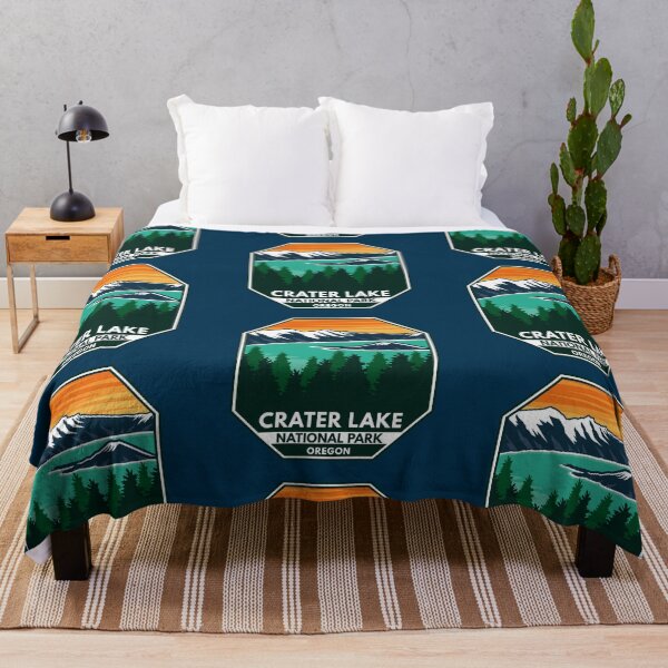 Item preview, Crater Lake National Park Sunset Retro Emblem designed and sold by KrisSidDesigns.