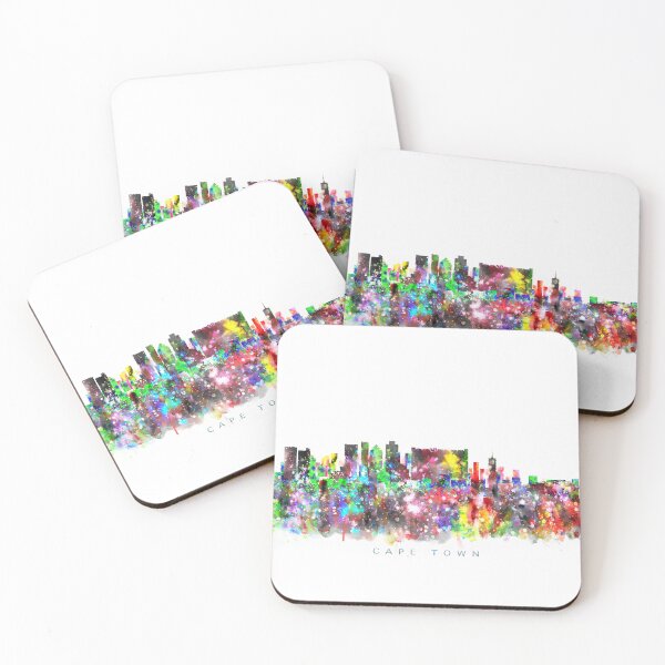 Item preview, Cape Town, South Africa Skyline Watercolor Painting designed and sold by InkistPrints.