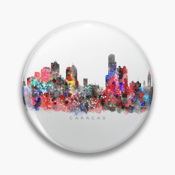 Artikelvorschau, Caracas, Venezuela Skyline Watercolor Painting entworfen und verkauft von InkistPrints.