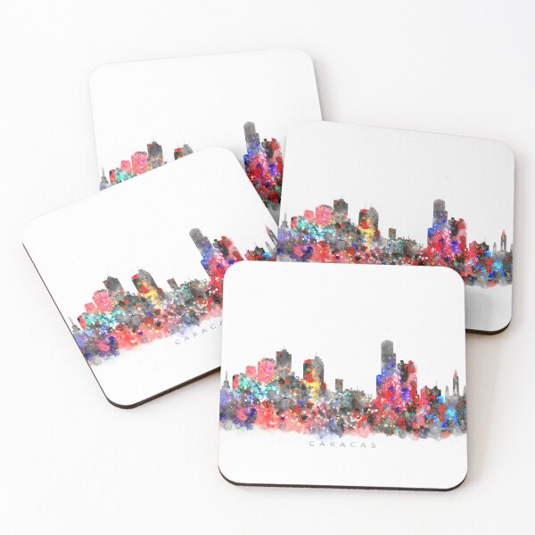 Item preview, Caracas, Venezuela Skyline Watercolor Painting designed and sold by InkistPrints.