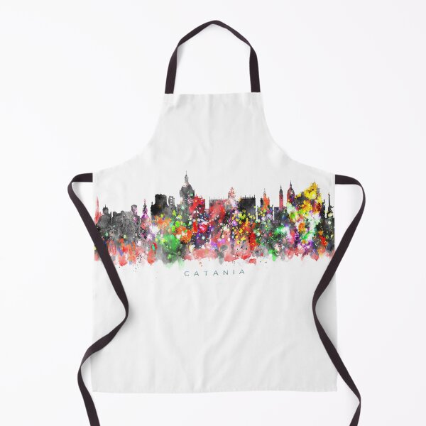 Artikelvorschau, Catania, Italy Skyline Watercolor Painting entworfen und verkauft von InkistPrints.