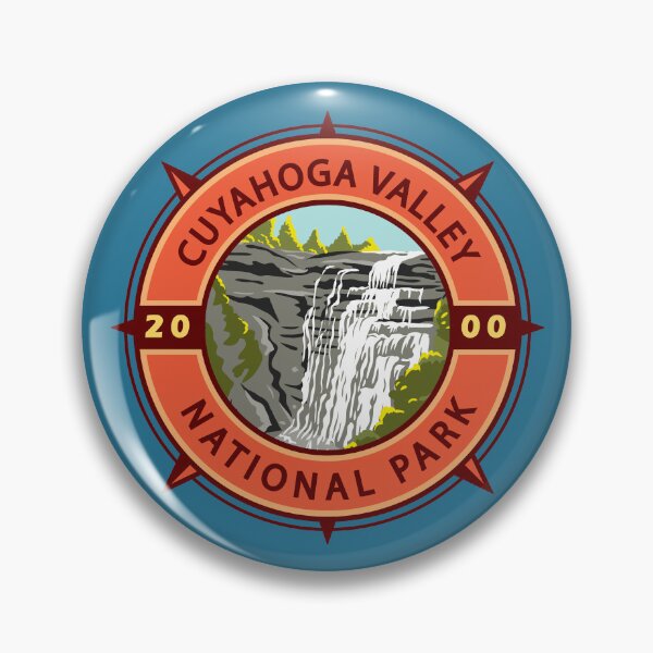 Artikelvorschau, Cuyahoga Valley Nationalpark Retro-Kompass-Emblem entworfen und verkauft von KrisSidDesigns.
