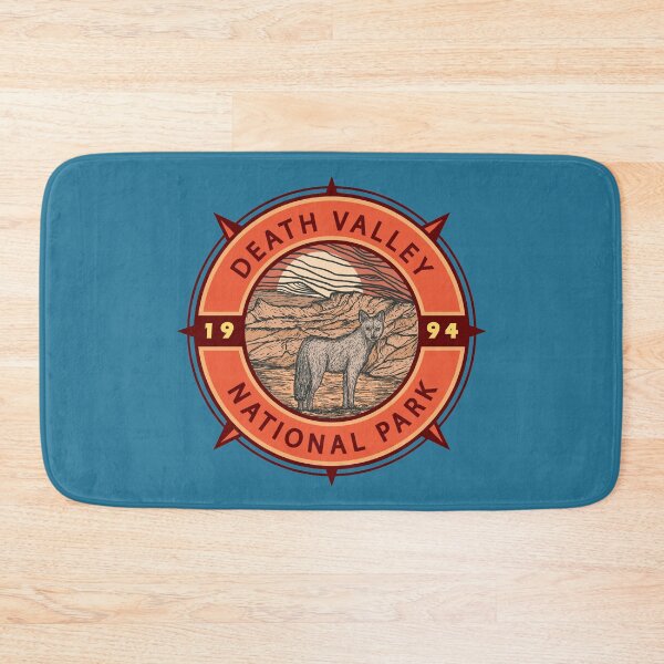 Item preview, Death Valley National Park Coyote Retro Compass Emblem designed and sold by KrisSidDesigns.