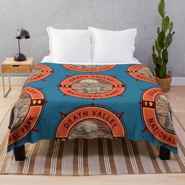 Item preview, Death Valley National Park Coyote Retro Compass Emblem designed and sold by KrisSidDesigns.