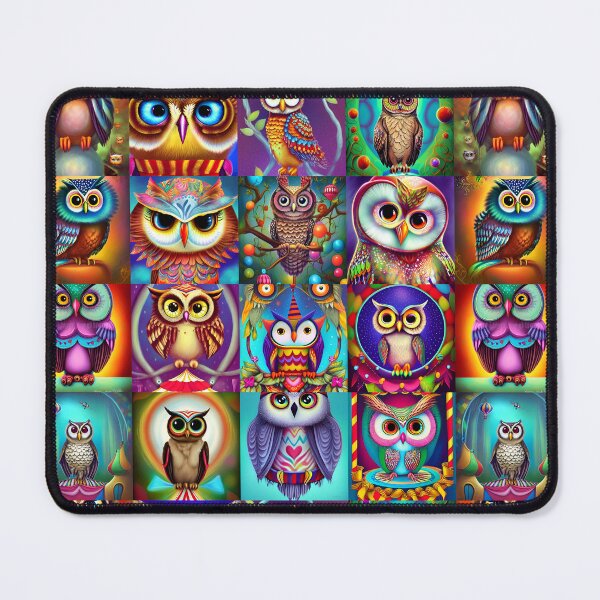 Item preview, Patchwork of Carnival Owls designed and sold by Artistic Assets Studio.