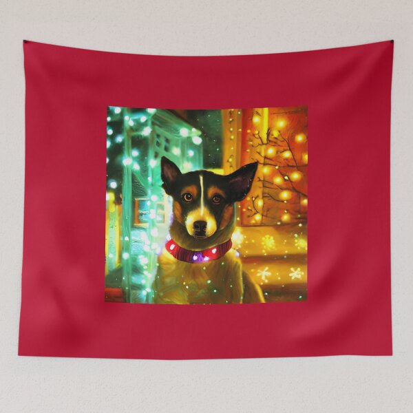 Item preview, Dog With Christmas Lights  designed and sold by NitaBond.