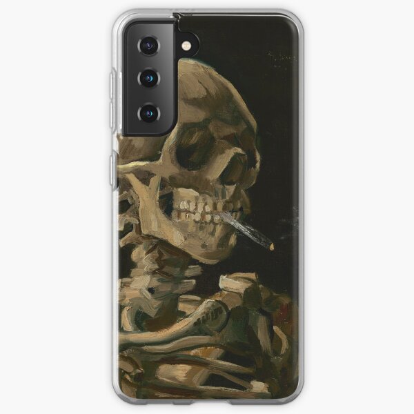 Skull of a Skeleton with Burning Cigarette Samsung Galaxy Soft Case