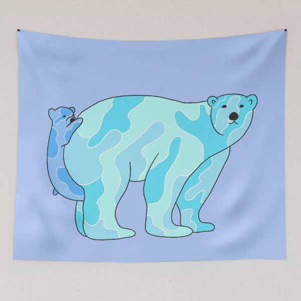 Item preview, Polar Bear Blue and Baby designed and sold by lauraginger.