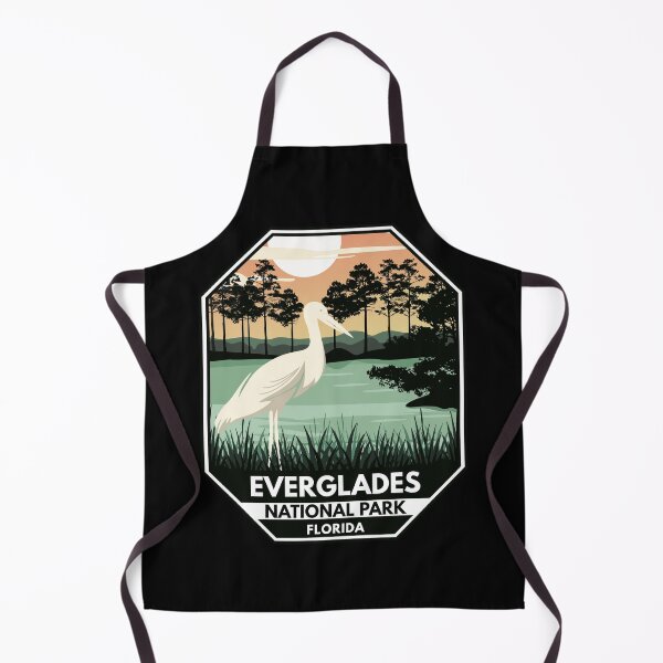 Item preview, Everglades National Park Egret Retro Emblem designed and sold by KrisSidDesigns.