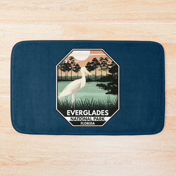 Item preview, Everglades National Park Egret Retro Emblem designed and sold by KrisSidDesigns.