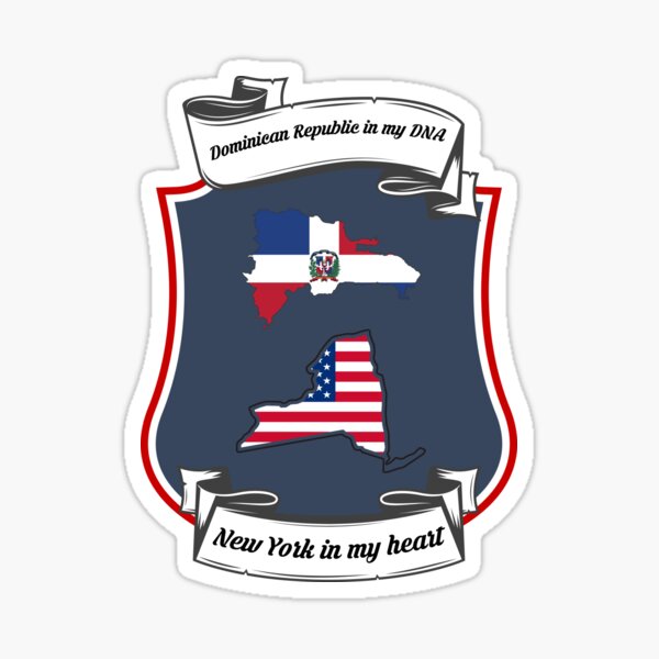 Aperçu de l'œuvre La République dominicaine dans mon ADN, New York dans mon cœur Heritage créée et vendue par Tony ⭐⭐⭐⭐⭐.