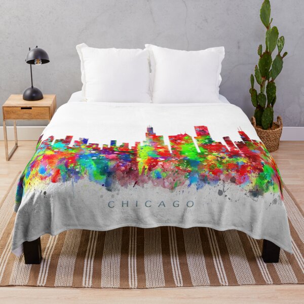 Item preview, Chicago, Illinois Skyline Watercolor Painting designed and sold by InkistPrints.