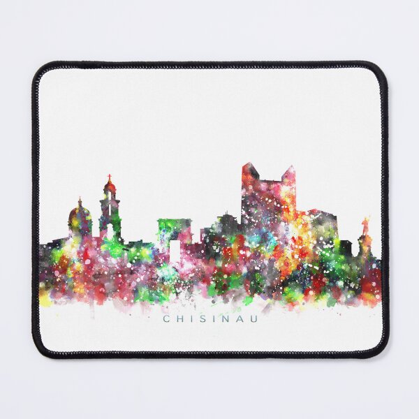 Item preview, Chisinau, Moldova Skyline Watercolor Painting designed and sold by InkistPrints.