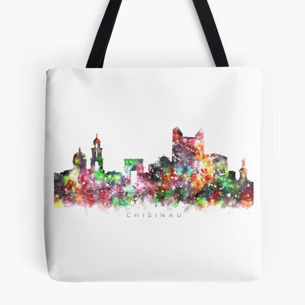 Item preview, Chisinau, Moldova Skyline Watercolor Painting designed and sold by InkistPrints.