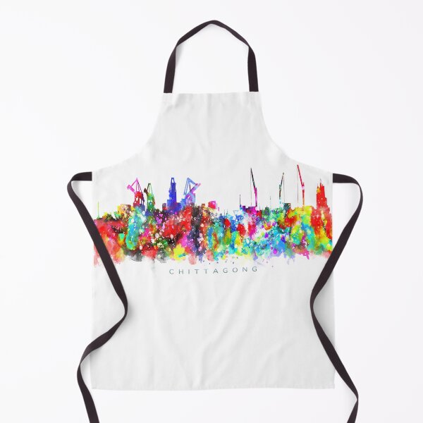 Item preview, Chittagong, Bangladesh Skyline Watercolor Painting designed and sold by InkistPrints.
