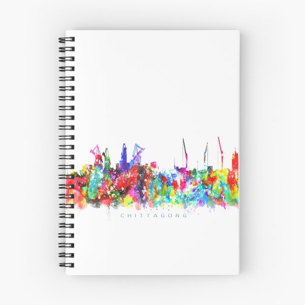 Item preview, Chittagong, Bangladesh Skyline Watercolor Painting designed and sold by InkistPrints.