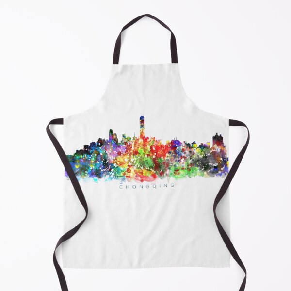 Item preview, Chongqing, China Skyline Watercolor Painting designed and sold by InkistPrints.