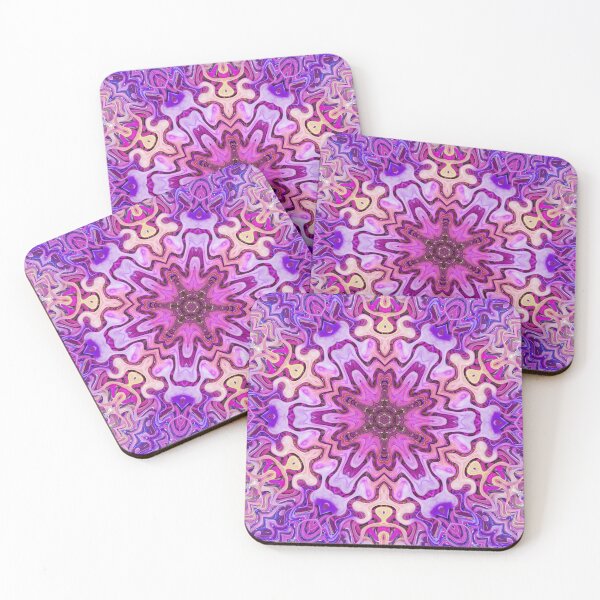 Item preview, Boho Vibes Kaleidoscope Abstract Maximalist Style Hippie Colors Mix of Violet Mauve Lilac Cream 3 of 16 designed and sold by Beachy.