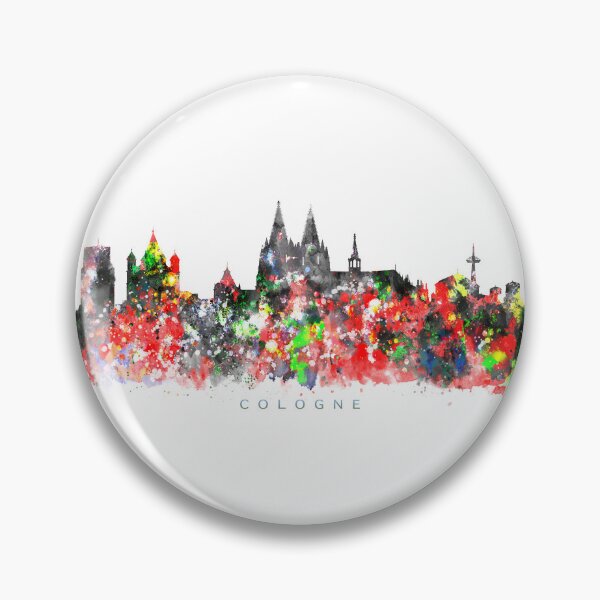 Item preview, Cologne, Germany Skyline Watercolor Painting designed and sold by InkistPrints.