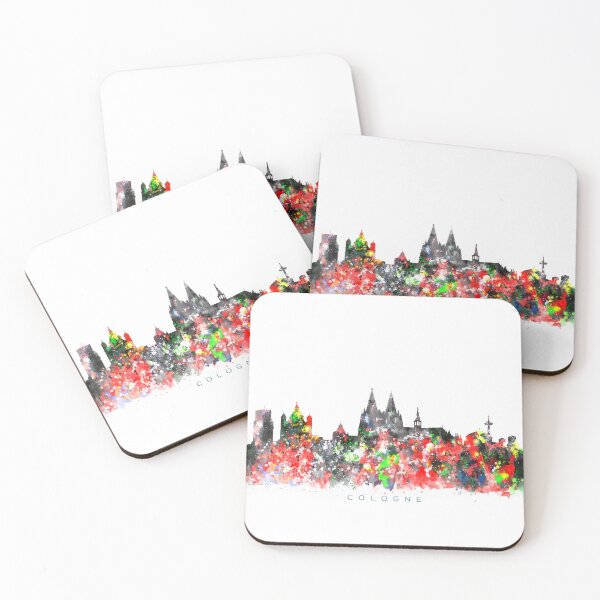 Item preview, Cologne, Germany Skyline Watercolor Painting designed and sold by InkistPrints.