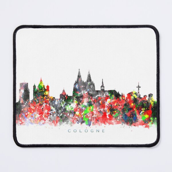 Item preview, Cologne, Germany Skyline Watercolor Painting designed and sold by InkistPrints.