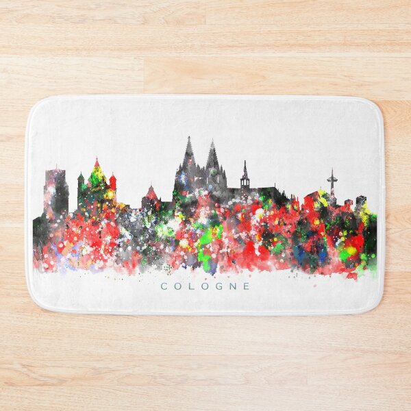 Item preview, Cologne, Germany Skyline Watercolor Painting designed and sold by InkistPrints.