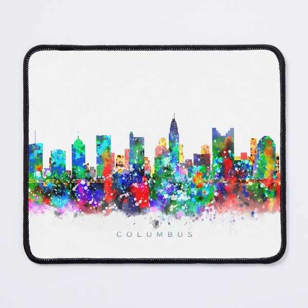 Item preview, Columbus, Ohio Skyline Watercolor Painting designed and sold by InkistPrints.