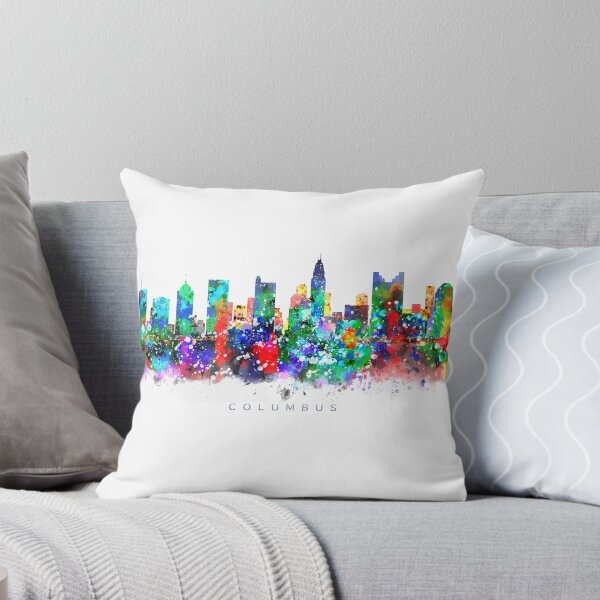 Item preview, Columbus, Ohio Skyline Watercolor Painting designed and sold by InkistPrints.