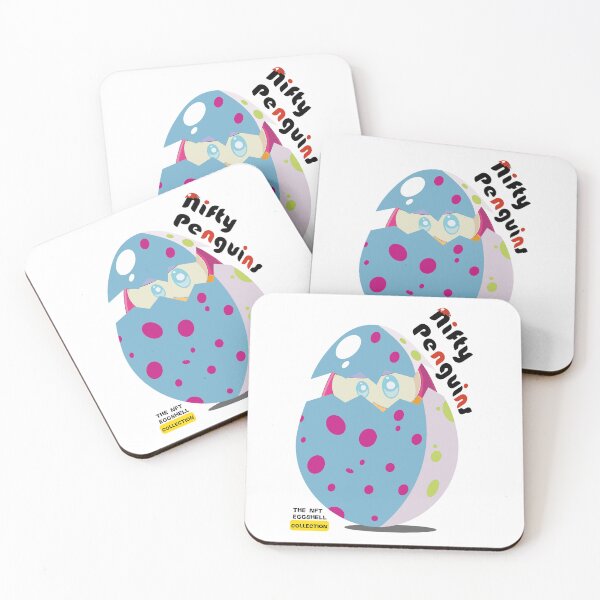 Item preview, Meet Pennie - Cute Penguins in Colorful Eggshell - Collection N. 8 designed and sold by NiftyPenguins.