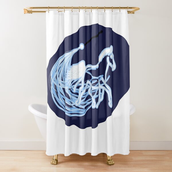 Expecto Patronum Deathly Hallows Harry Potter shower curtain