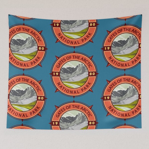 Item preview, Gates of the Arctic National Park Retro Compass Emblem designed and sold by KrisSidDesigns.