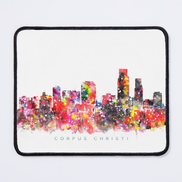 Item preview, Corpus Christi, Texas Skyline Watercolor Painting designed and sold by InkistPrints.