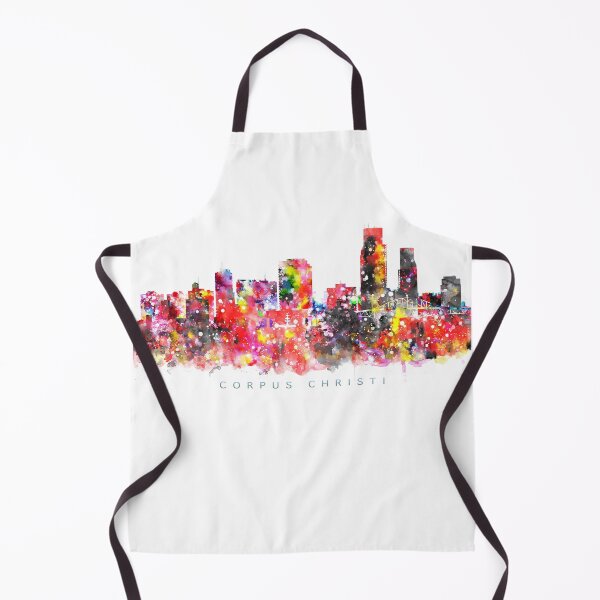 Item preview, Corpus Christi, Texas Skyline Watercolor Painting designed and sold by InkistPrints.