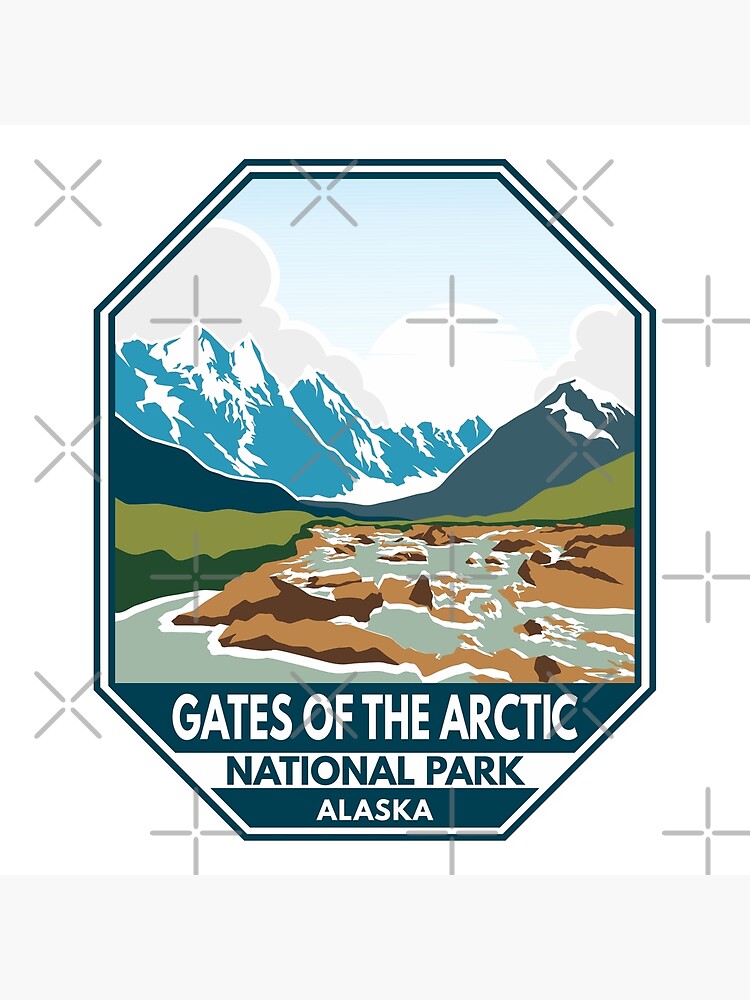"Gates of the Arctic National Park Retro Emblem" Poster for Sale by