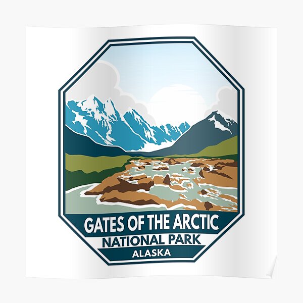 "Gates of the Arctic National Park Retro Emblem" Poster for Sale by