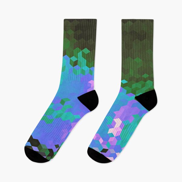 Item preview, Fluorescent Green & Violet Pixels | StokedUpArt designed and sold by StokedUpArt.