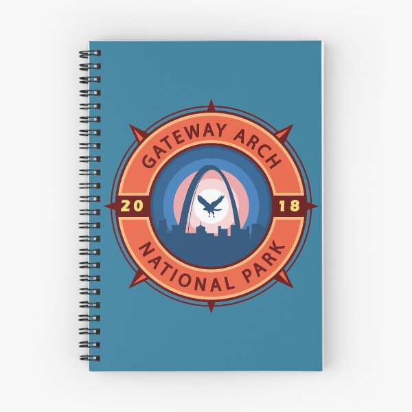 Item preview, Gateway Arch National Park Retro Compass Emblem designed and sold by KrisSidDesigns.