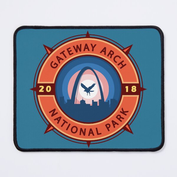 Item preview, Gateway Arch National Park Retro Compass Emblem designed and sold by KrisSidDesigns.
