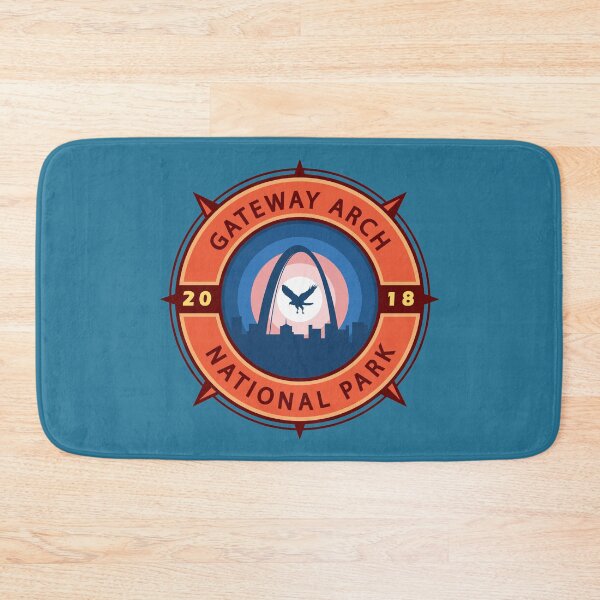 Item preview, Gateway Arch National Park Retro Compass Emblem designed and sold by KrisSidDesigns.