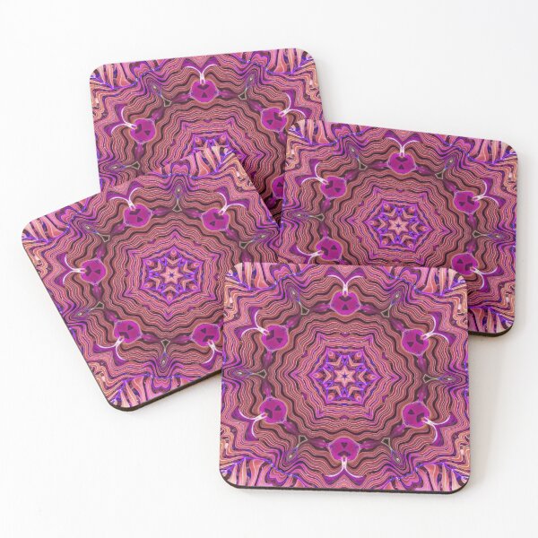 Item preview, Boho Vibes Kaleidoscope Abstract Maximalist Style Hippie Colors Mix of Violet Mauve Lilac Cream 4 of 16 designed and sold by Beachy.