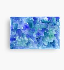 Watercolor Blue Texture Canvas Print