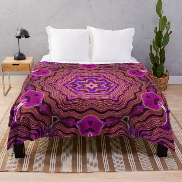 Item preview, Boho Vibes Kaleidoscope Abstract Maximalist Style Hippie Colors Mix of Violet Mauve Lilac Cream 4 of 16 designed and sold by Beachy.