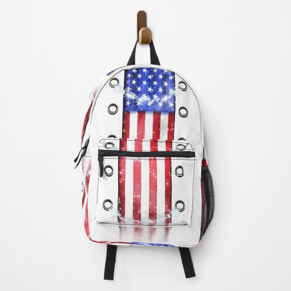 Item preview, USA Flag Sneakers Laces America Love Striped Flag - White designed and sold by Jolly-Yosei.