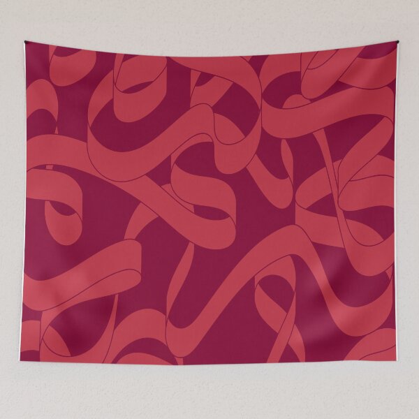Item preview, Abstract and minimalist entangled red ribbon #70 designed and sold by Cocolorr.