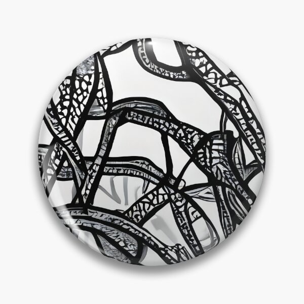 Item preview, Enufebure Kecaruf - Abstract psychedelic black and white painting designed and sold by thecocotouchart.