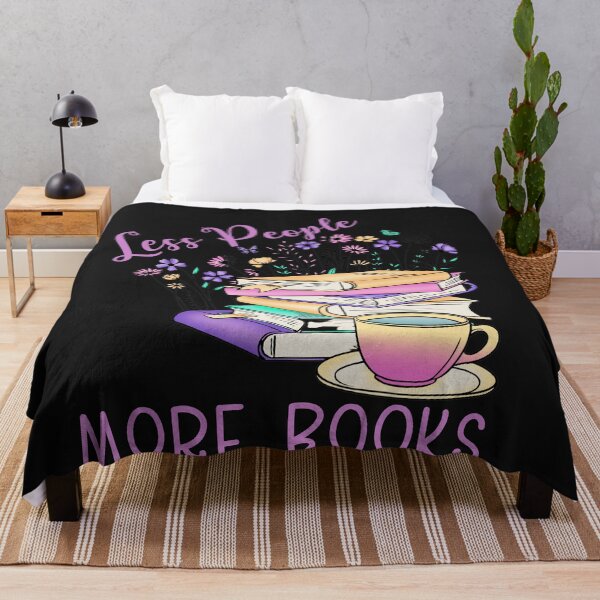 Item preview, Less People More Books Flowers designed and sold by HappyLifeCreate.