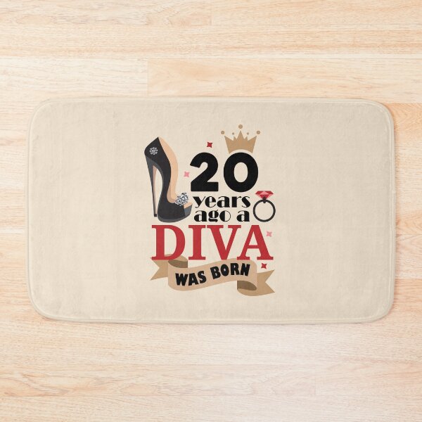 Item preview, 20 Years Ago A Diva Was Born 20th Birthday Typography designed and sold by bolimj.